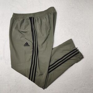 Adidas Aeroready Track Pants Mens XL Green Woven 3-Stripes Zip Ankle GJ5099